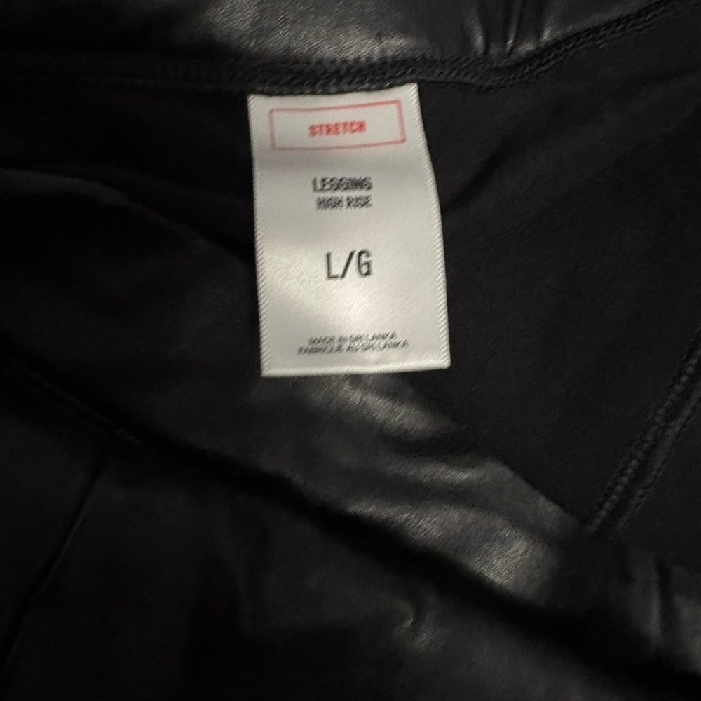Express Black Leather Look Pants - Picture 4 of 4
